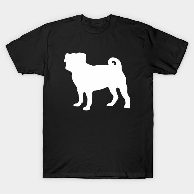 White Pug T-Shirt by XOOXOO